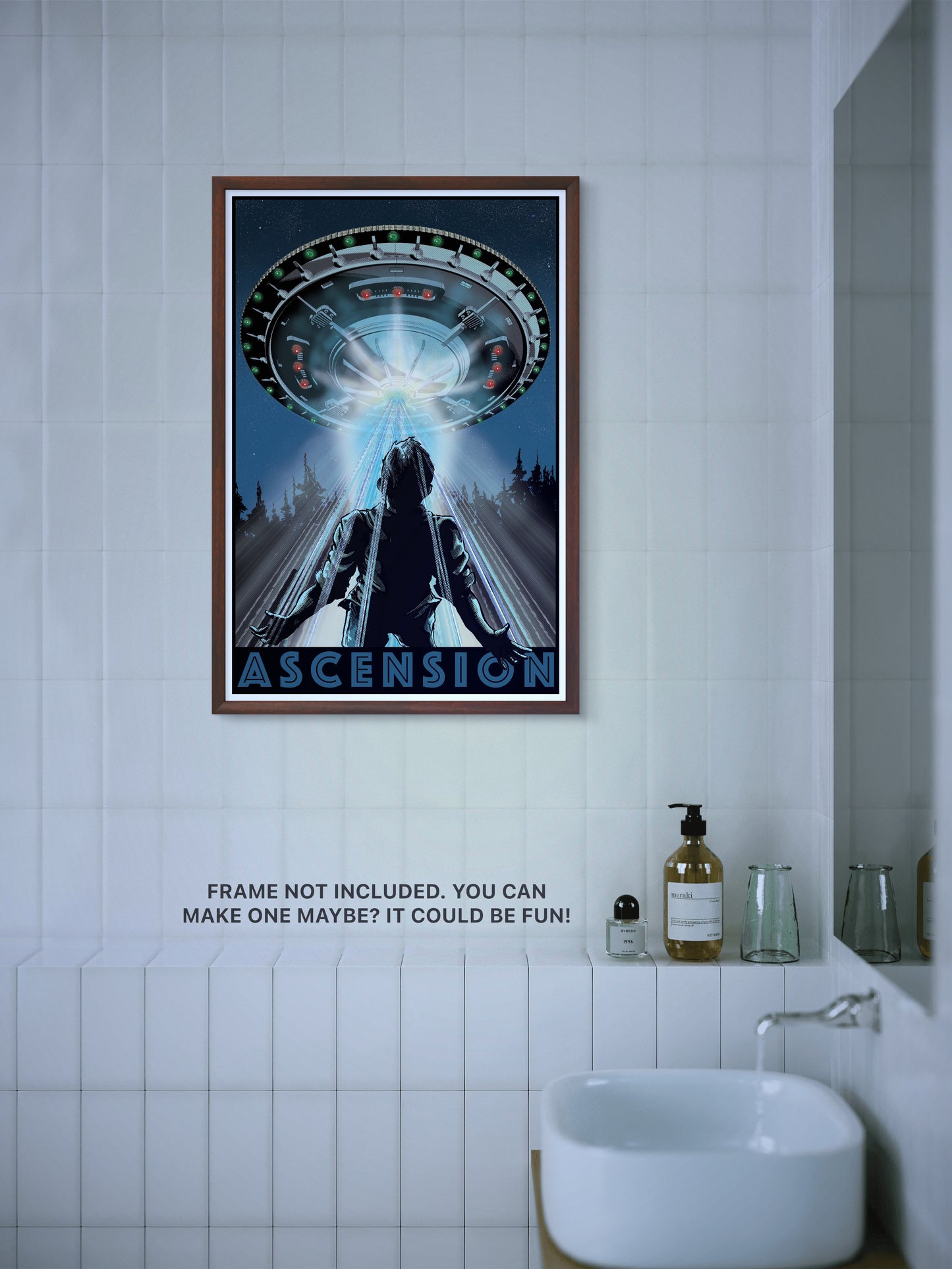 ASCENSION UFO Abduction 12" X 18" Art Print
