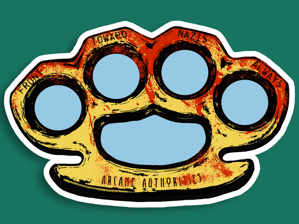BRASS KNUCKLE “FRONT TOWARDS NZIS” STICKER *IN PERSON ONLY*