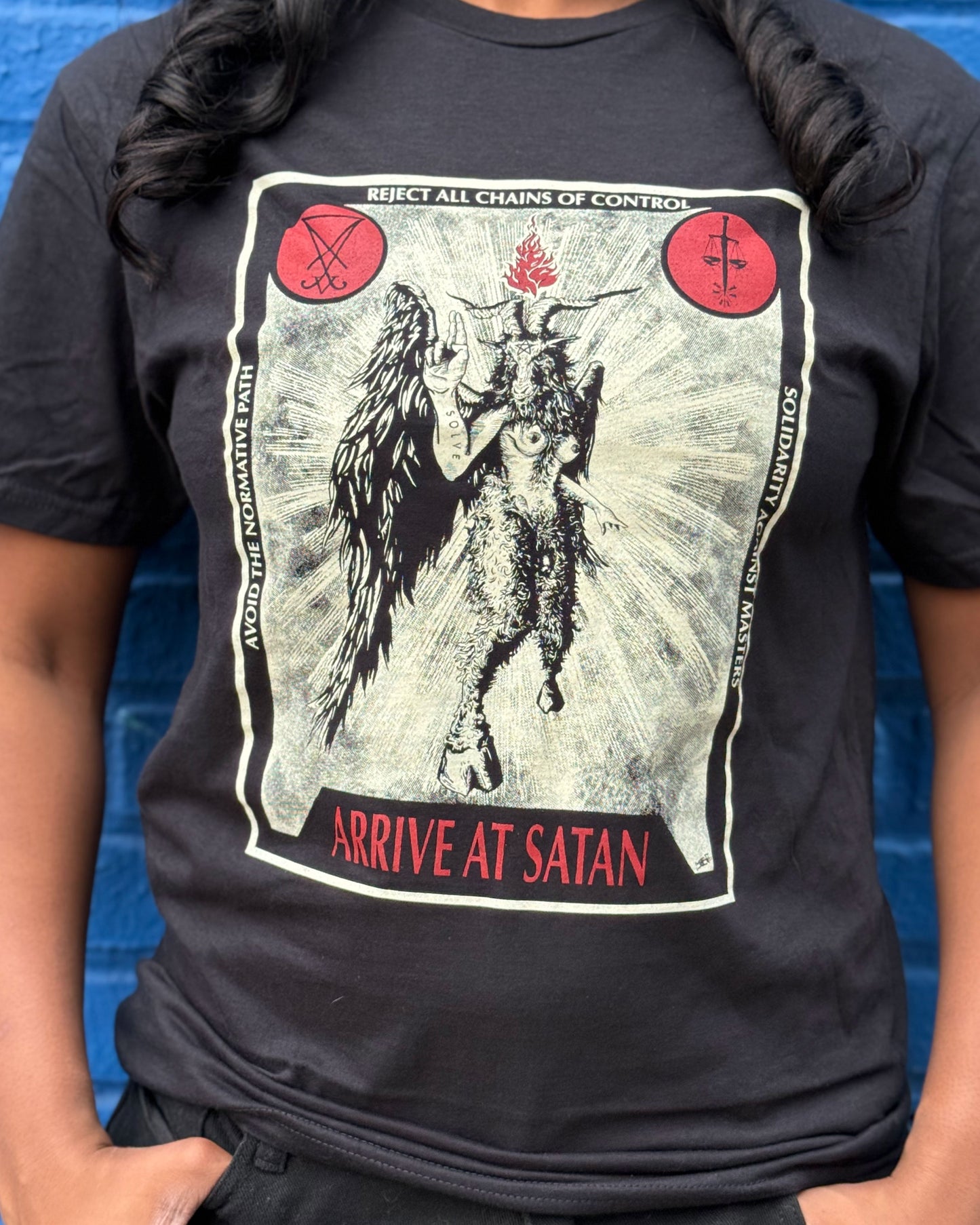 Arrive at Satan T shirt (Black)