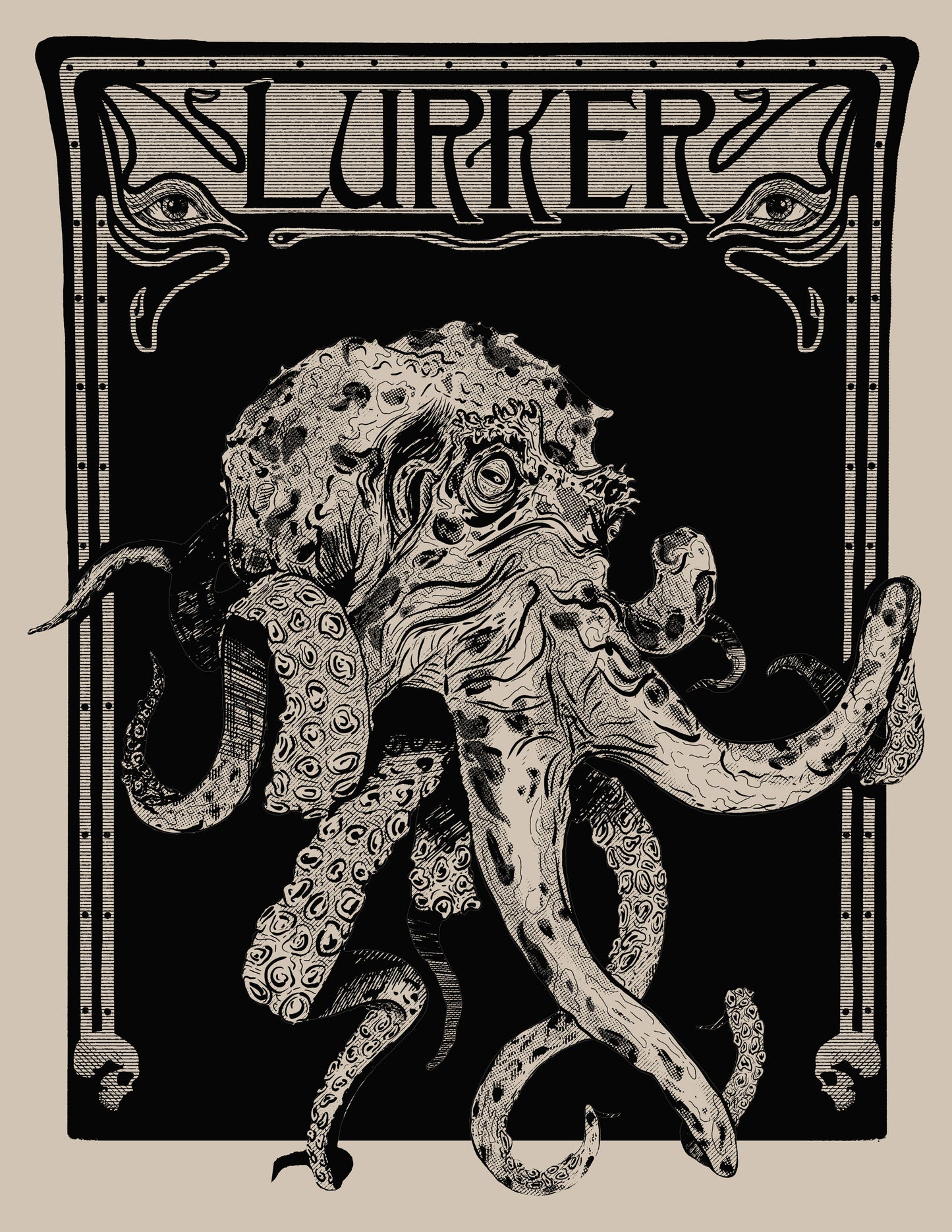 LURKER Art Nouveau Creepy Giant Pacific Octopus T-Shirt - new