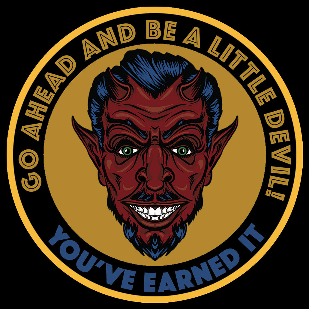 GO AHEAD AND BE A LITTLE DEVIL T Shirt halloween retro design