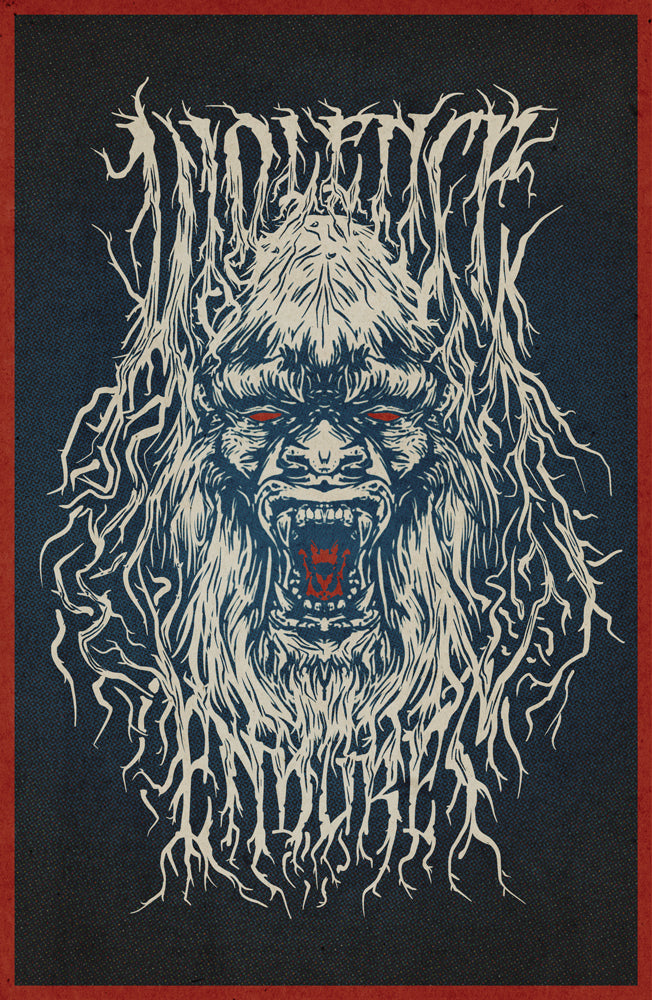 VIOLENCE ENDURES BIGFOOT MEETS METAL 11" X 17" FINE ART PRINT CRYPTID