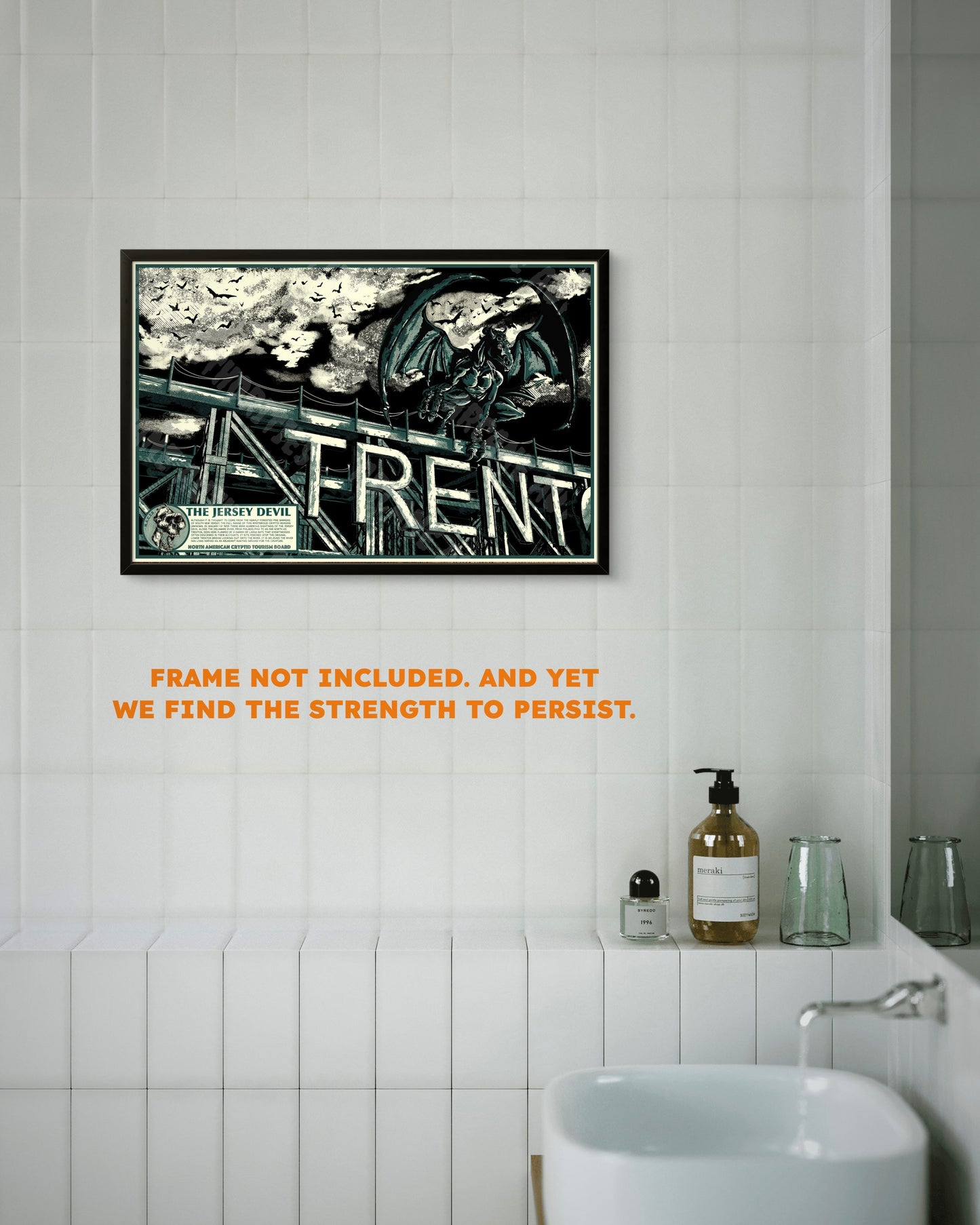 Trenton Makes, the Jersey Devil Waits 11” X 17” Silkscreened print