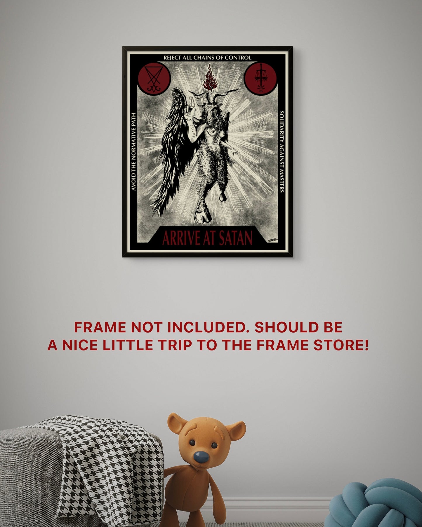 Arrive at Satan 16” X 20” Silkscreened print