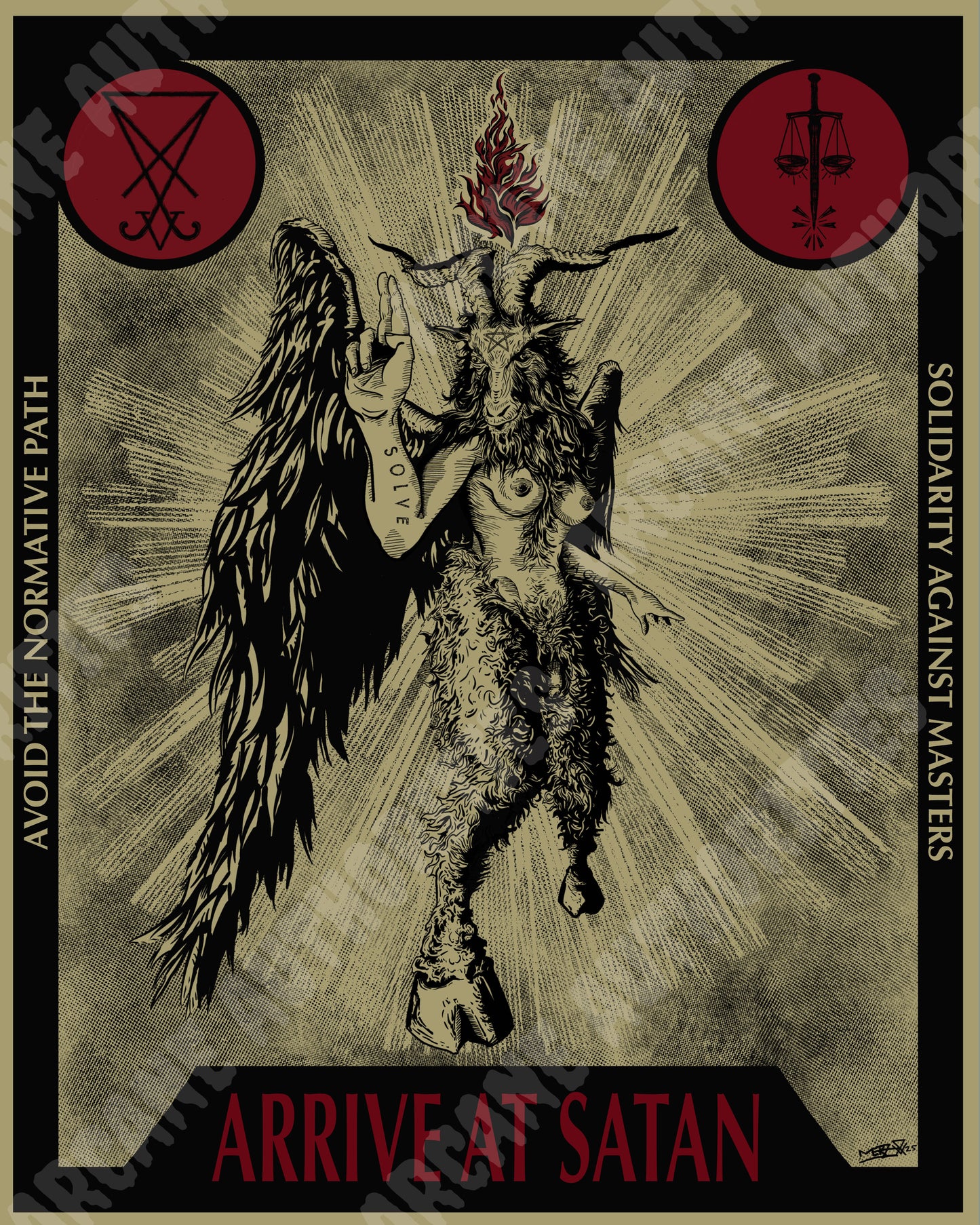 Arrive at Satan 16” X 20” Silkscreened print