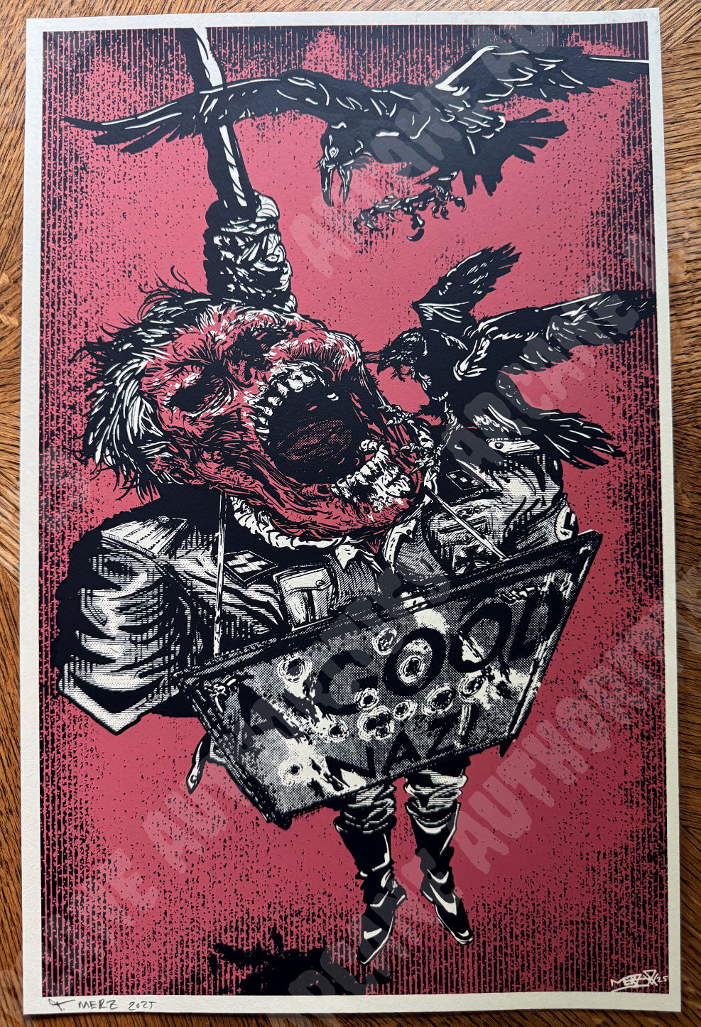 "No debate" 11” X 17” Silkscreened print