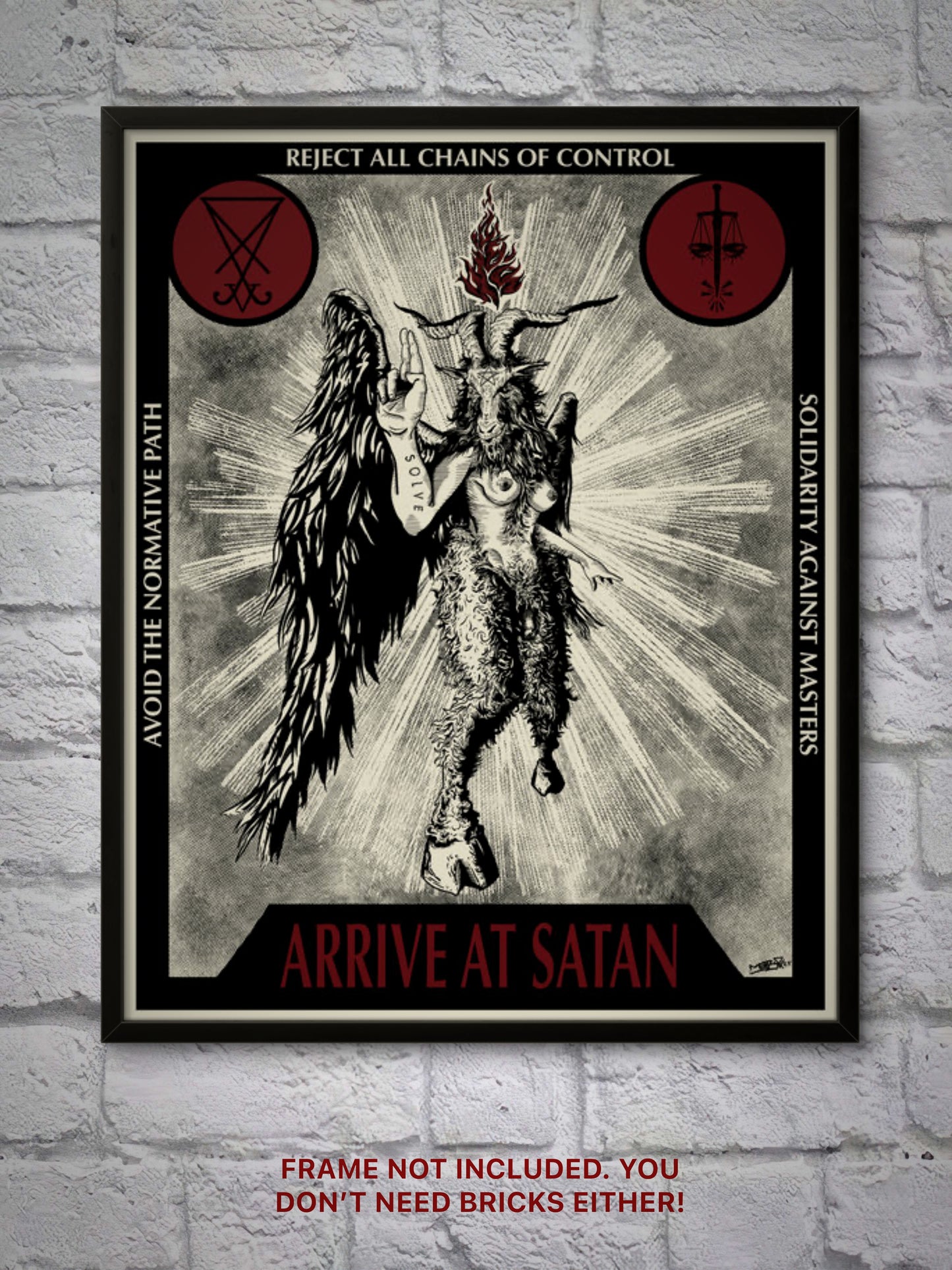 Arrive at Satan 16” X 20” Silkscreened print