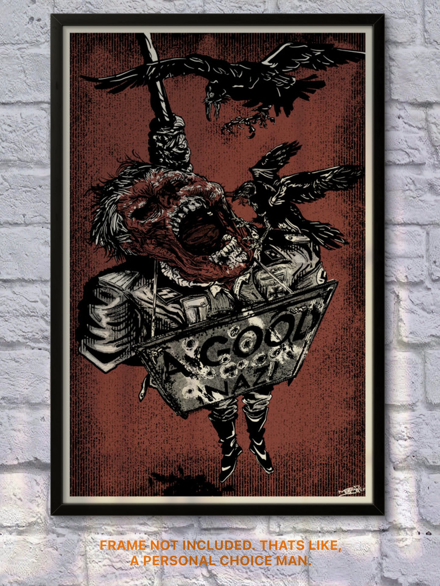 "No debate" 11” X 17” Silkscreened print