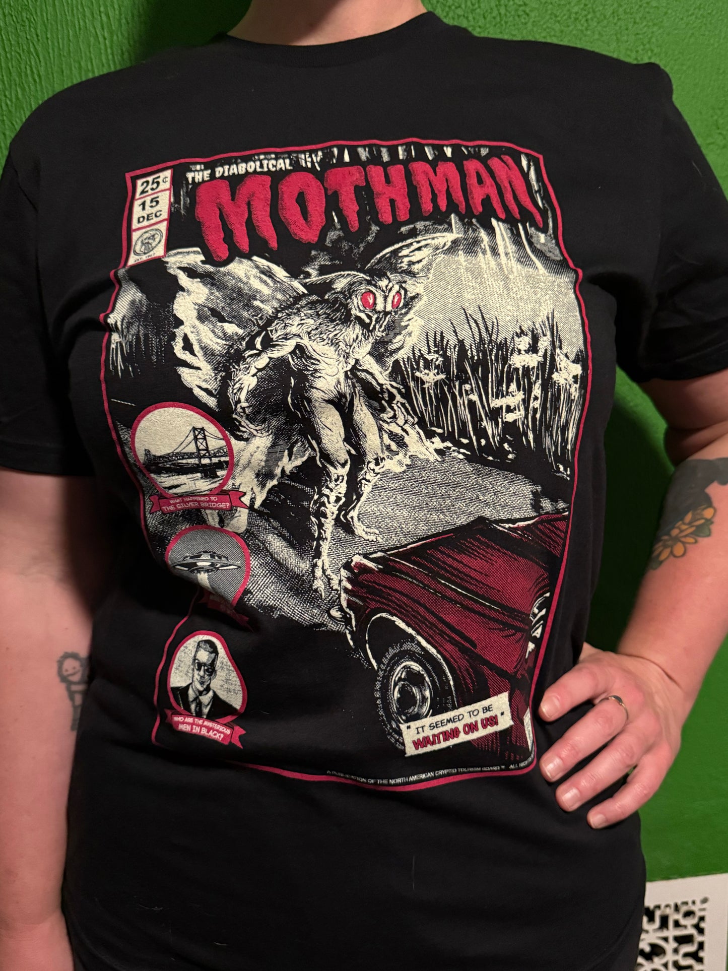 The Diabolical Mothman Tee shirt (Black)