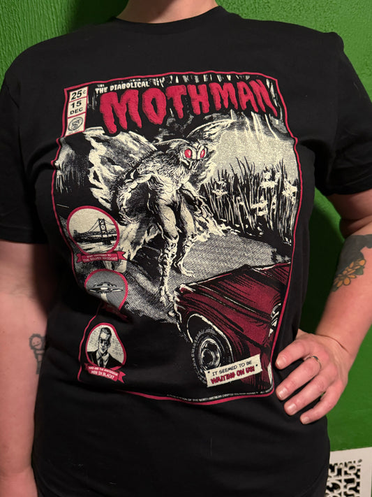 The Diabolical Mothman Tee shirt (Black)