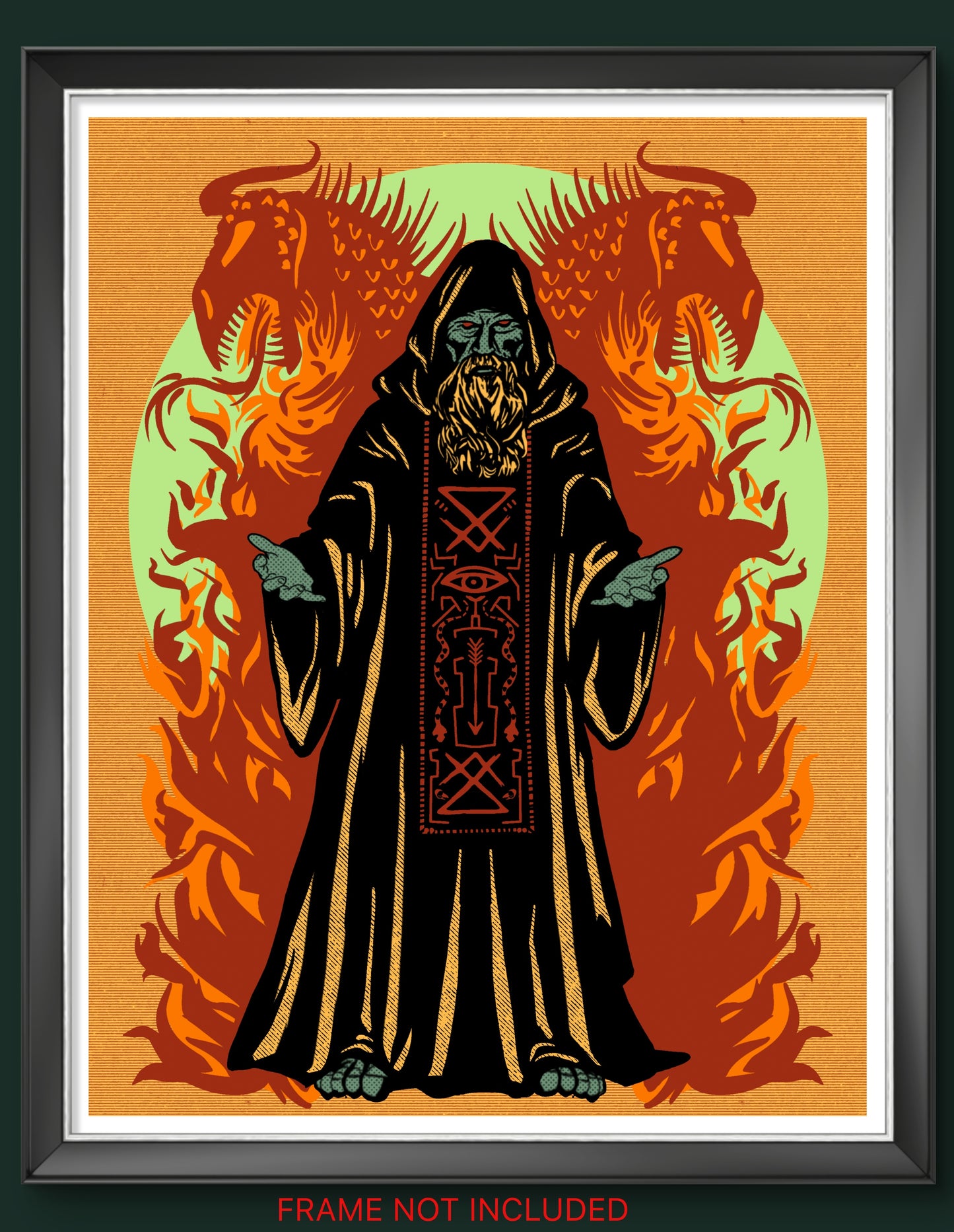 Elemental Wizard Flame 11" X 14" Art Print