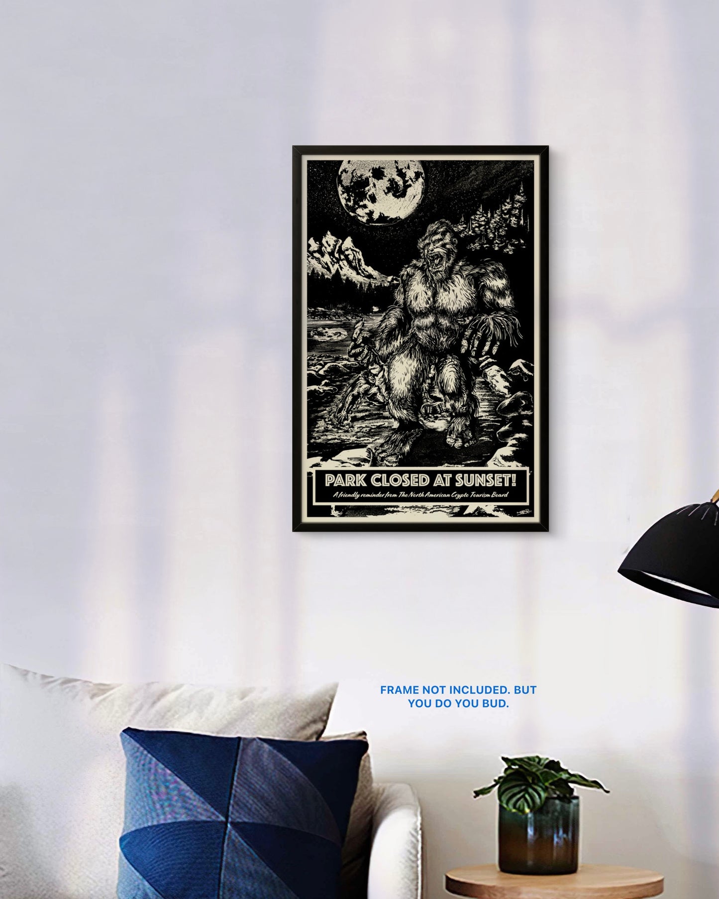 Park closed at Sunset (Bigfoot) 11” X 17” Silkscreened print