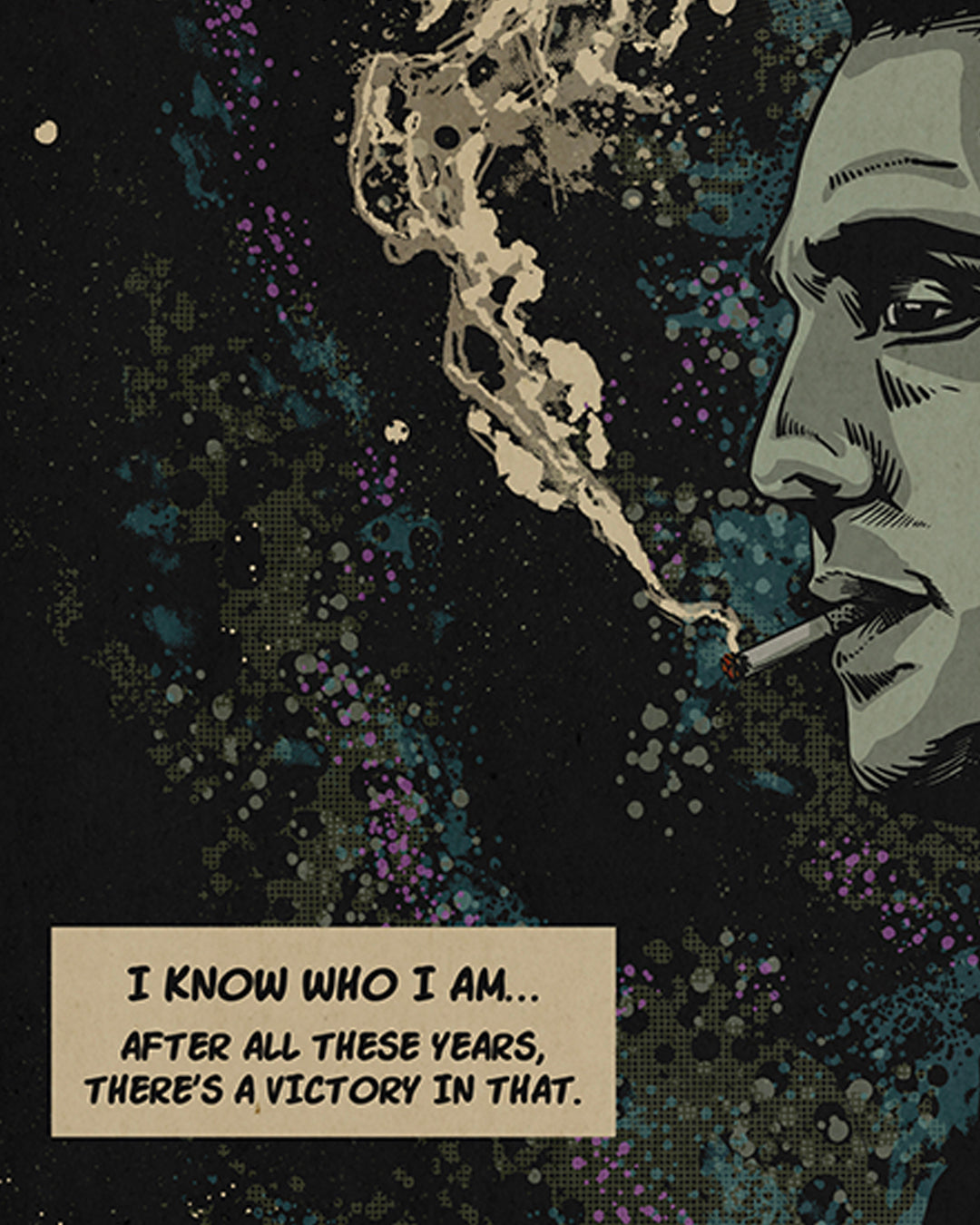 TRUE DETECTIVE I KNOW WHO I AM  11" X 17" FINE ART PRINT KIRBY KRACKLE