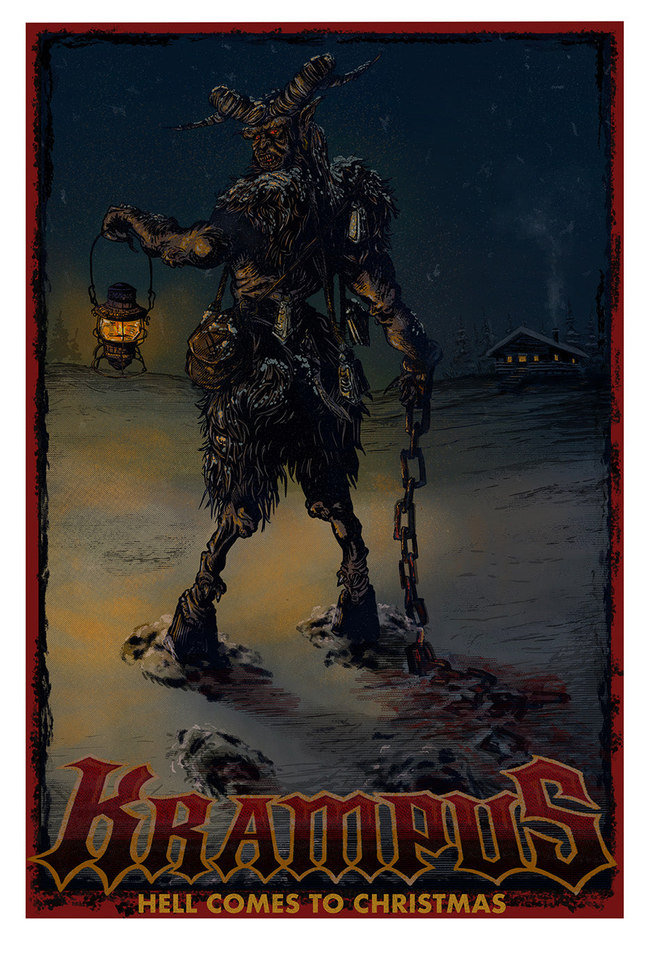 KRAMPUS HELL COMES TO XMAS MINI PRINT