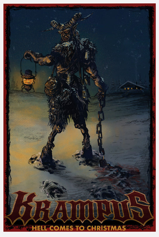 KRAMPUS "HELL COMES TO CHRISTMAS" 12" X 18" ART PRINT