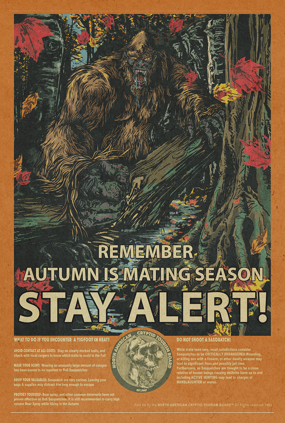 BIGFOOT STAY ALERT MINI PRINT