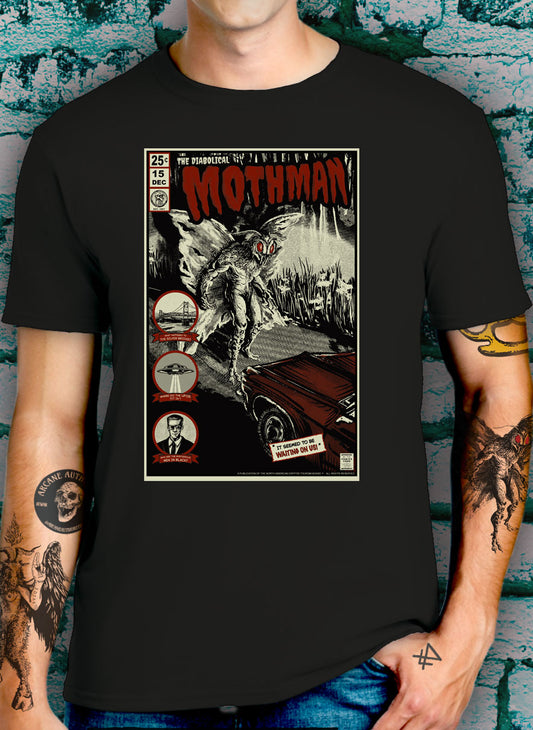 The Diabolical Mothman Tee shirt (Black)