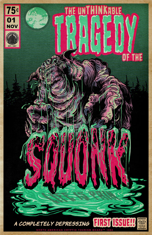 THE UNTHINKABLE TRAGEDY OF THE SQUONK 11" X 17" FINE ART PRINT