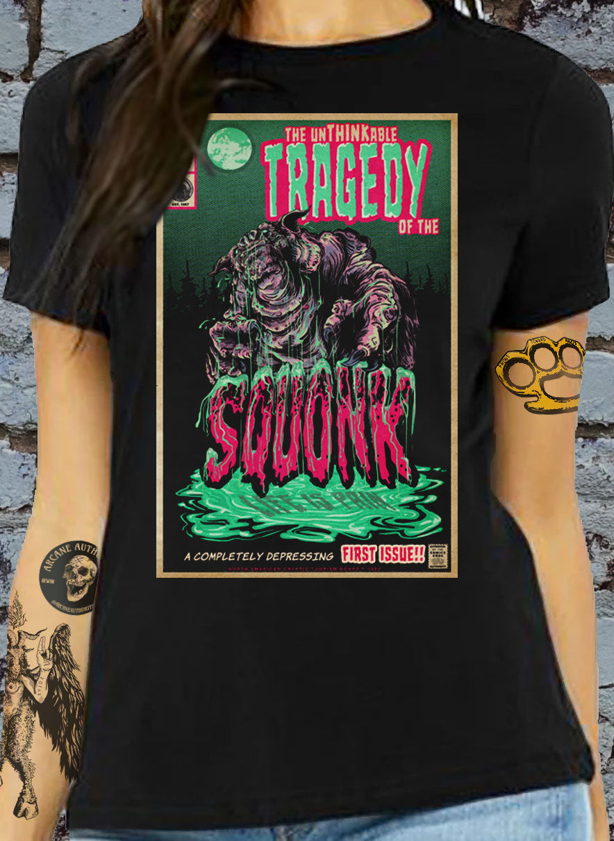THE UNTHINKABLE TRAGEDY OF THE SQUONK BLACK T-SHIRT S - 5XL