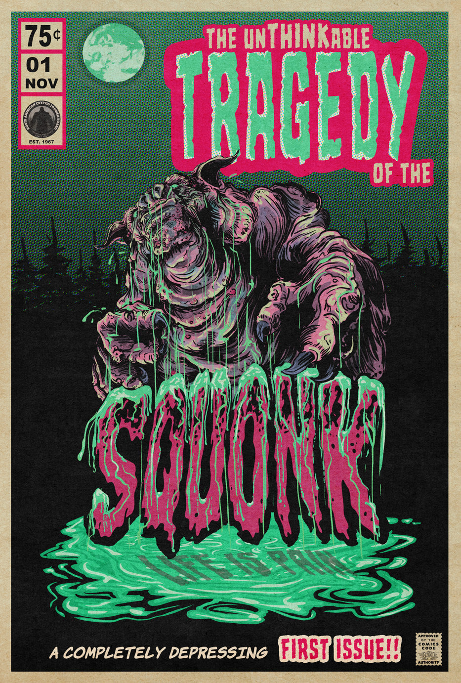 THE TRAGEDY OF THE SQUONK MINI PRINT