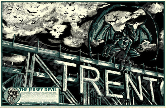 Trenton Makes, the Jersey Devil Waits 11” X 17” Silkscreened print